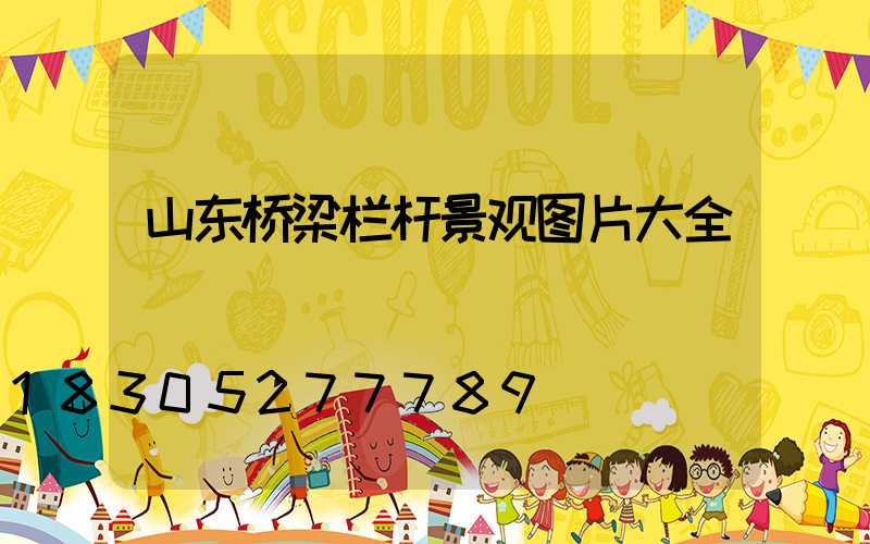 山东桥梁栏杆景观图片大全