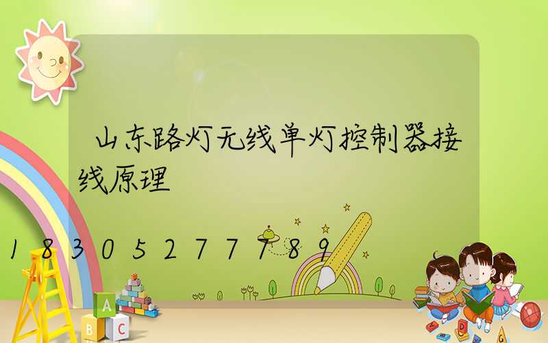 山东路灯无线单灯控制器接线原理