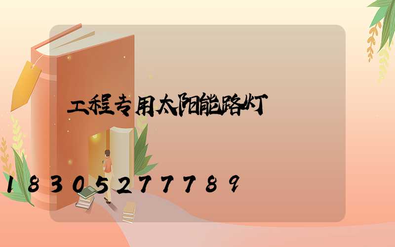 工程专用太阳能路灯