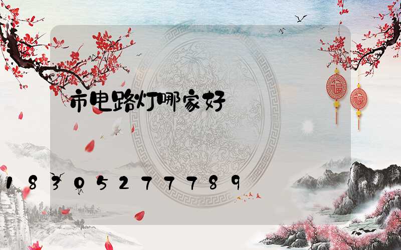 市电路灯哪家好