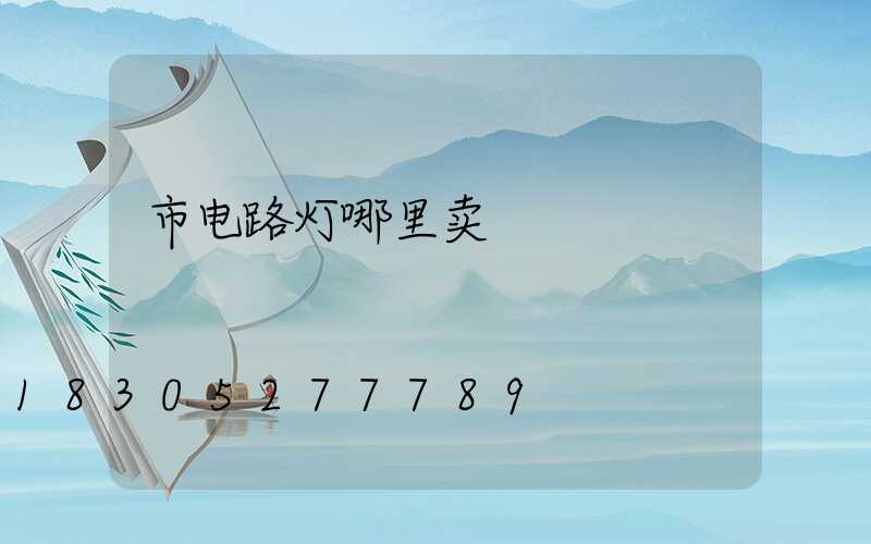 市电路灯哪里卖