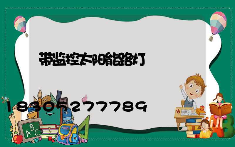 带监控太阳能路灯