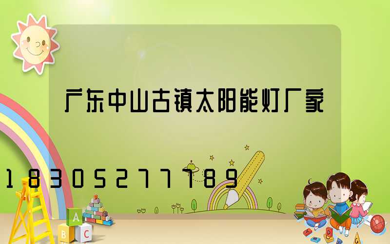 广东中山古镇太阳能灯厂家