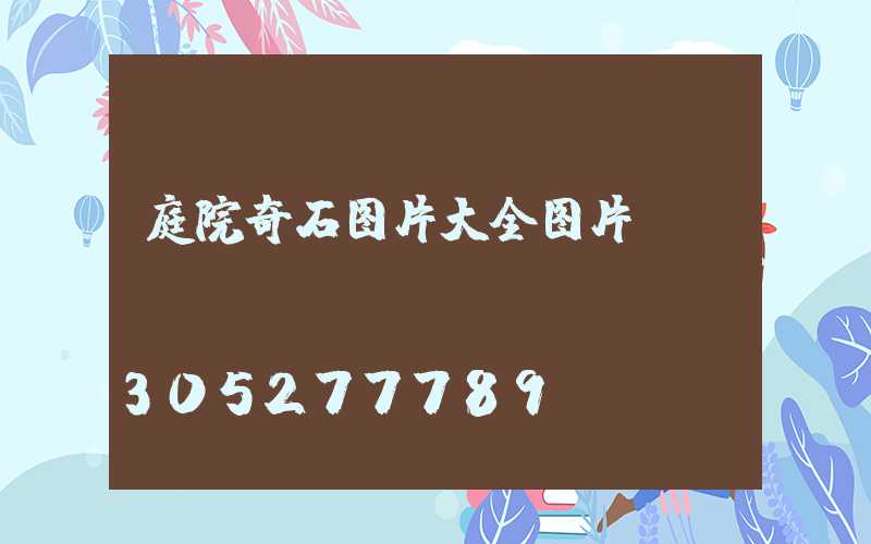 庭院奇石图片大全图片