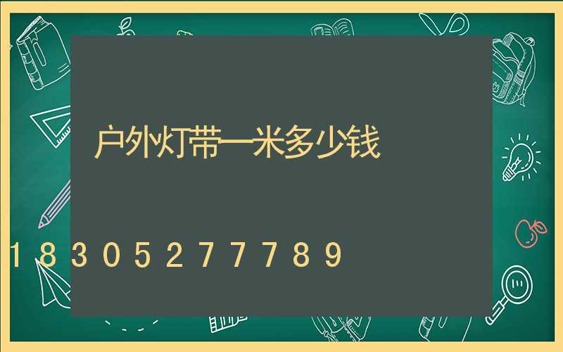 户外灯带一米多少钱
