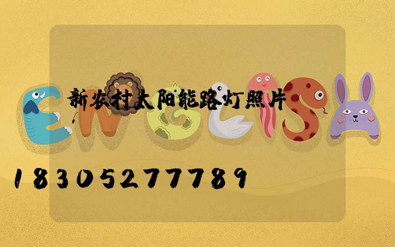 新农村太阳能路灯照片