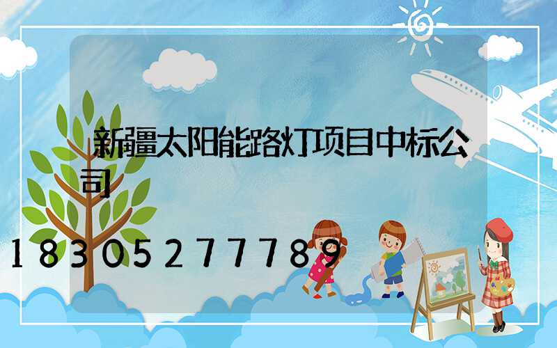 新疆太阳能路灯项目中标公司
