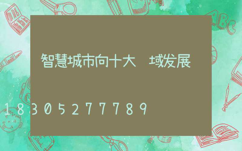 智慧城市向十大领域发展
