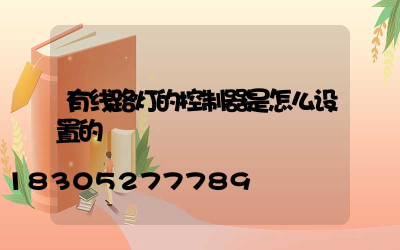 有线路灯的控制器是怎么设置的
