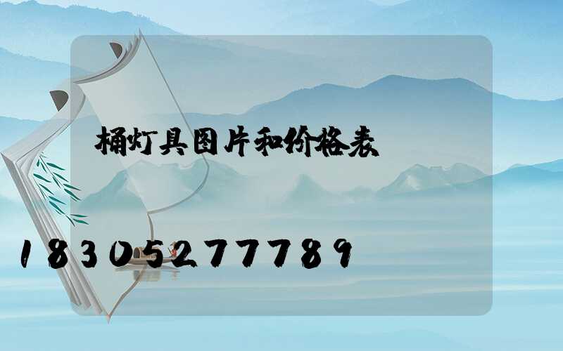 桶灯具图片和价格表