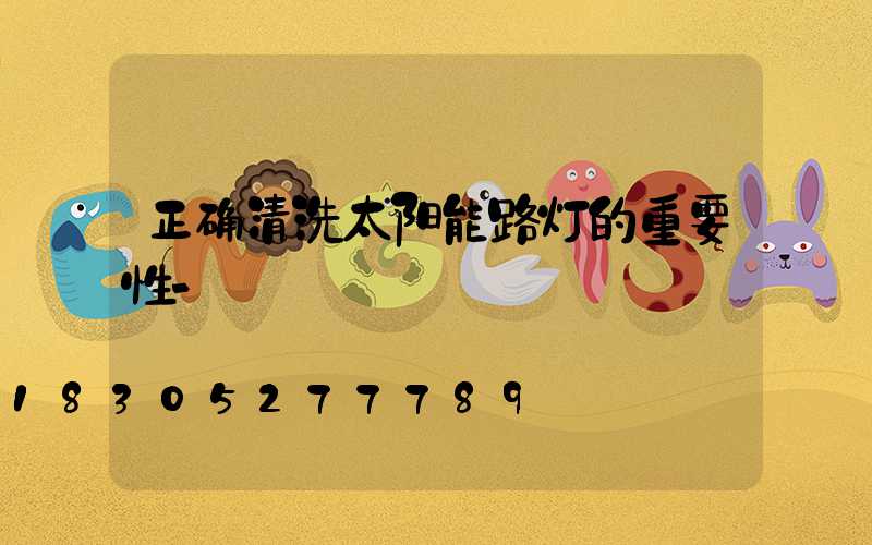 正确清洗太阳能路灯的重要性-