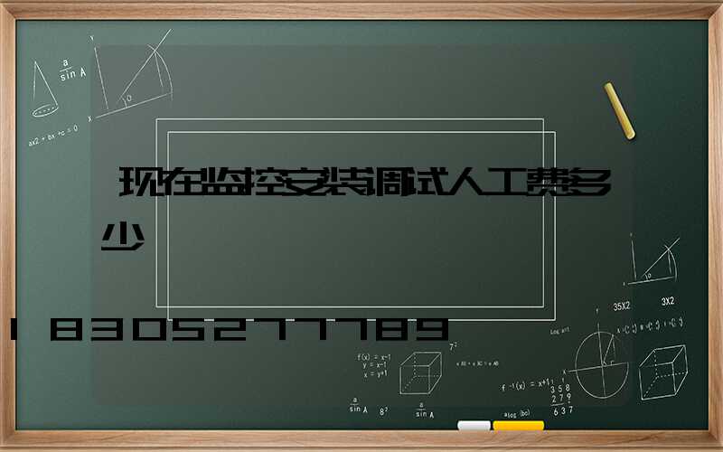 现在监控安装调试人工费多少