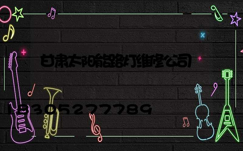 甘肃太阳能路灯维修公司
