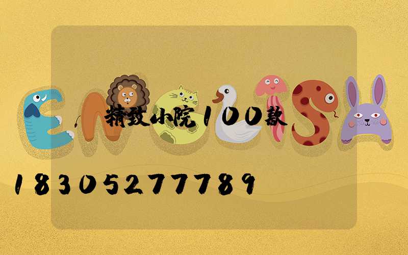 精致小院100款