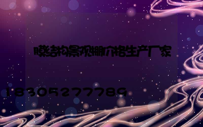 膜结构景观棚价格生产厂家