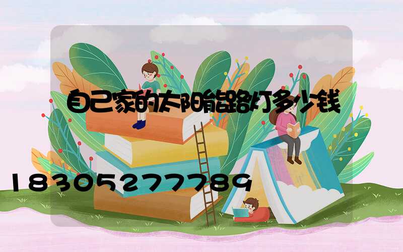 自己家的太阳能路灯多少钱