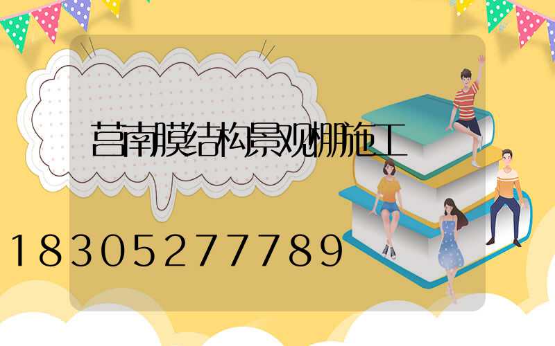 莒南膜结构景观棚施工