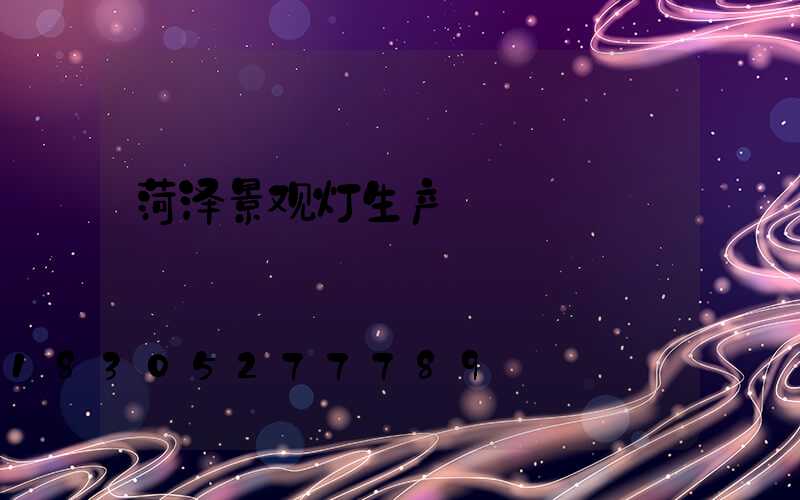 菏泽景观灯生产