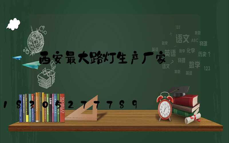 西安最大路灯生产厂家
