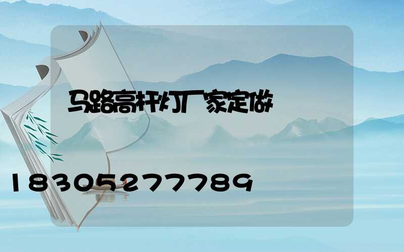 马路高杆灯厂家定做